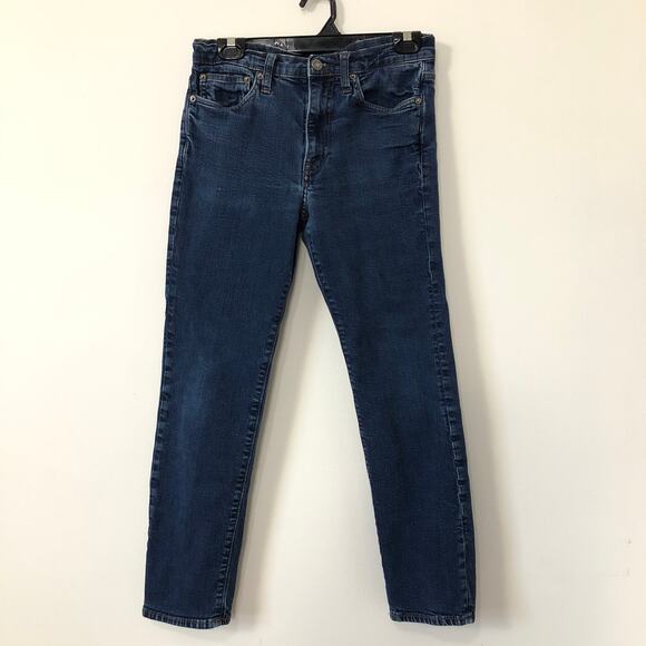 J.Crew Dark Wash Slim Straight Jeans W30 L30 Mide Rise Stretch Quiet Luxury - Picture 2 of 11